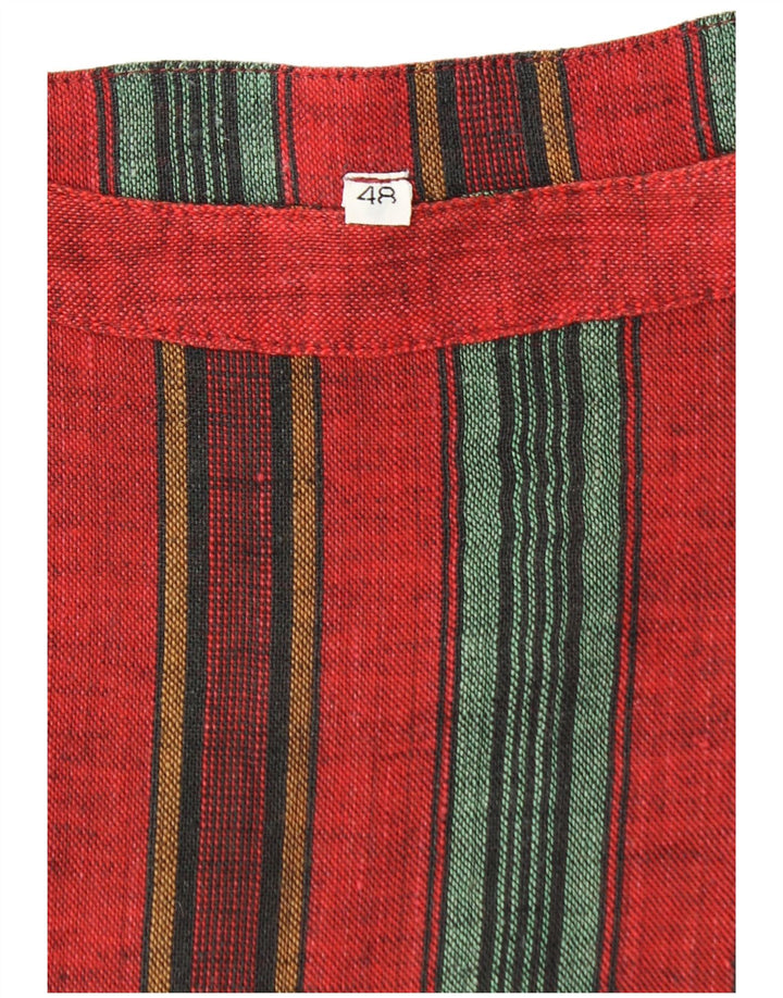 Robe tunique femme vintage IT 48 XL Rayé Rouge