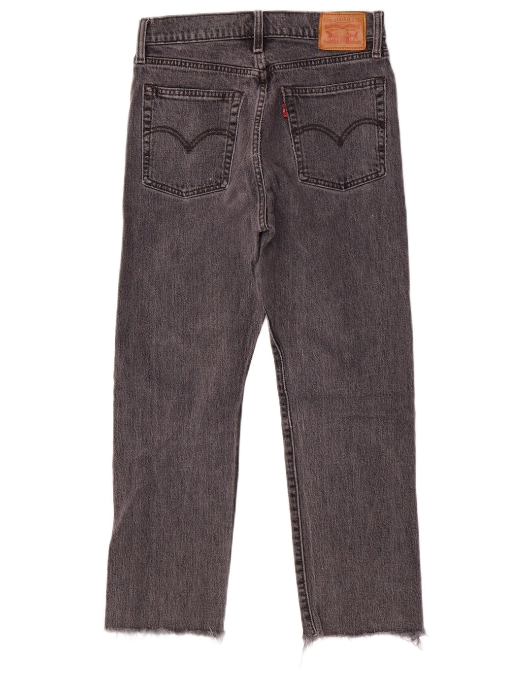 LEVI'S Womens Wedgie Straight Jeans W28 L25 Grey Cotton