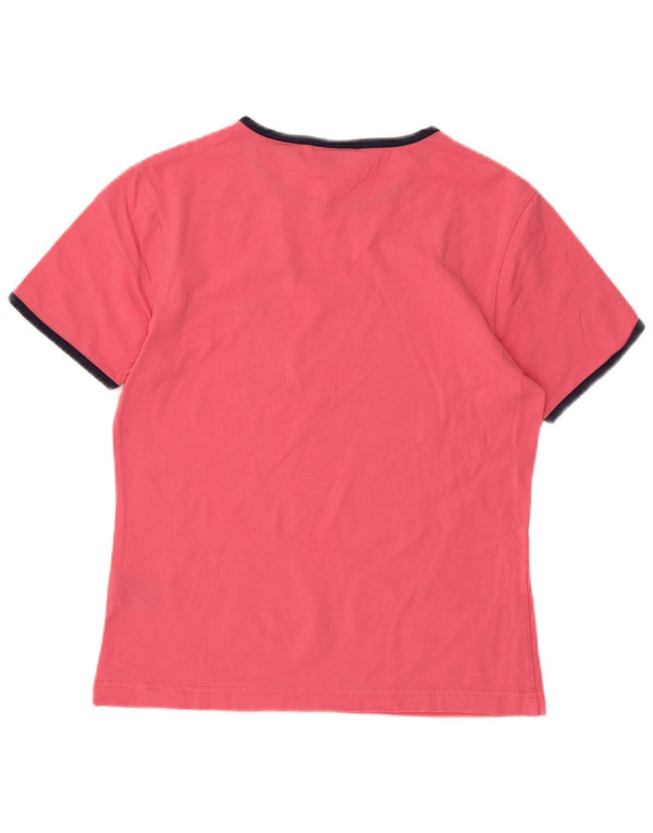 FILA T-Shirt Femme UK 12 Rose Moyen Coton