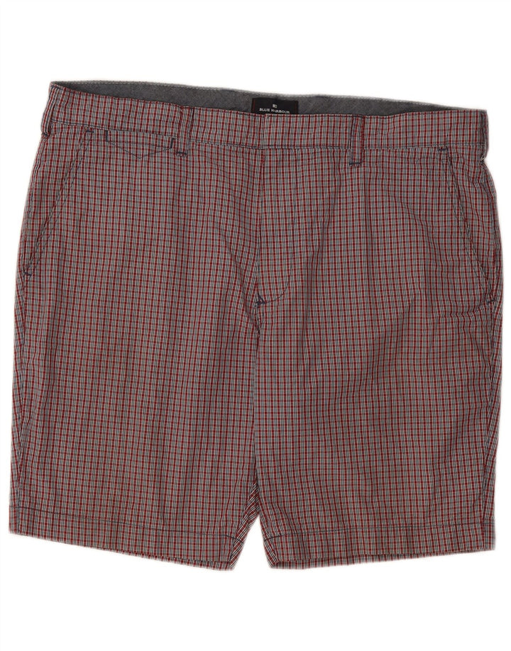 Marks & Spencer Short Chino Homme W38 XL Rouge Vichy Coton