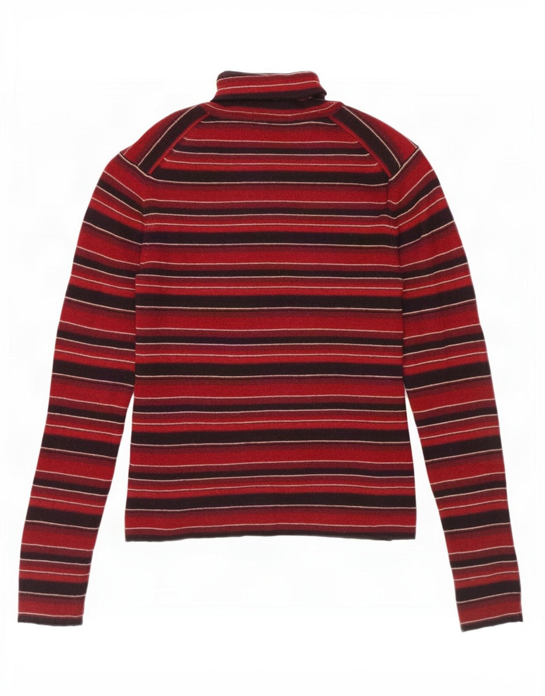 Brooks Brothers Pull col roulé pour femme UK 12 Rayé rouge moyen