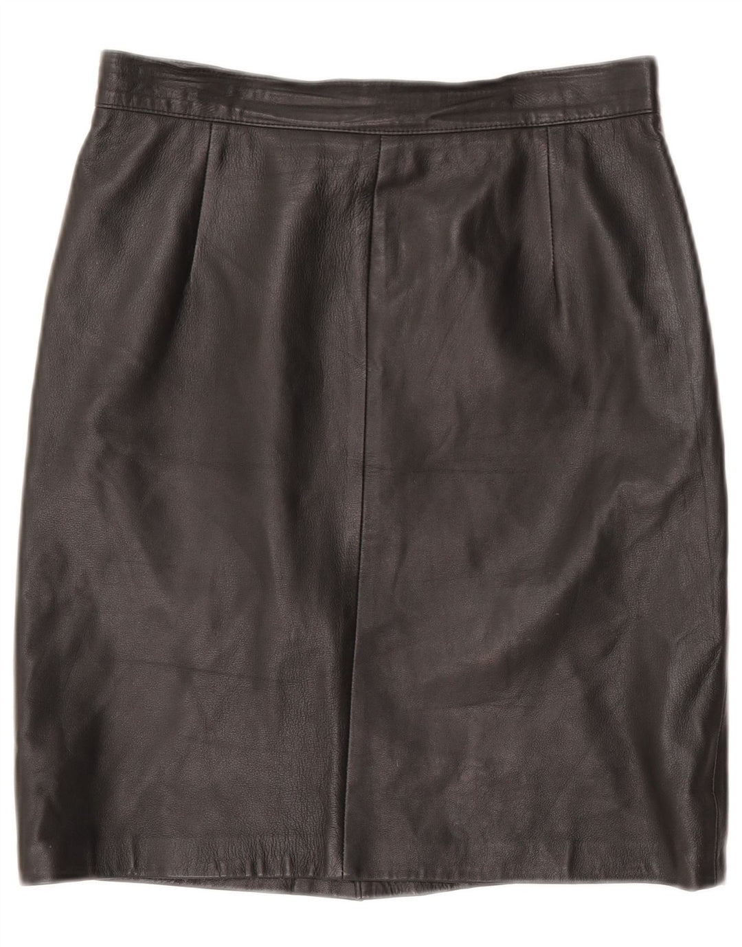 jupe en cuir femme vintage IT 46 Large W32 Cuir Noir
