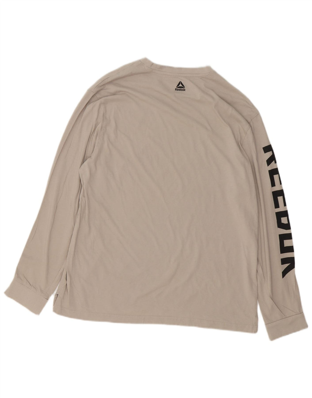 Reebok Haut Graphique à Manches Longues Homme Gris Coton Large