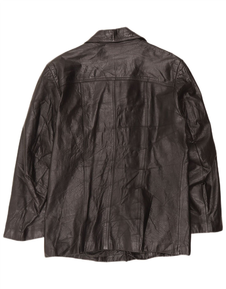 veste en cuir homme vintage EU 50 Grand cuir noir