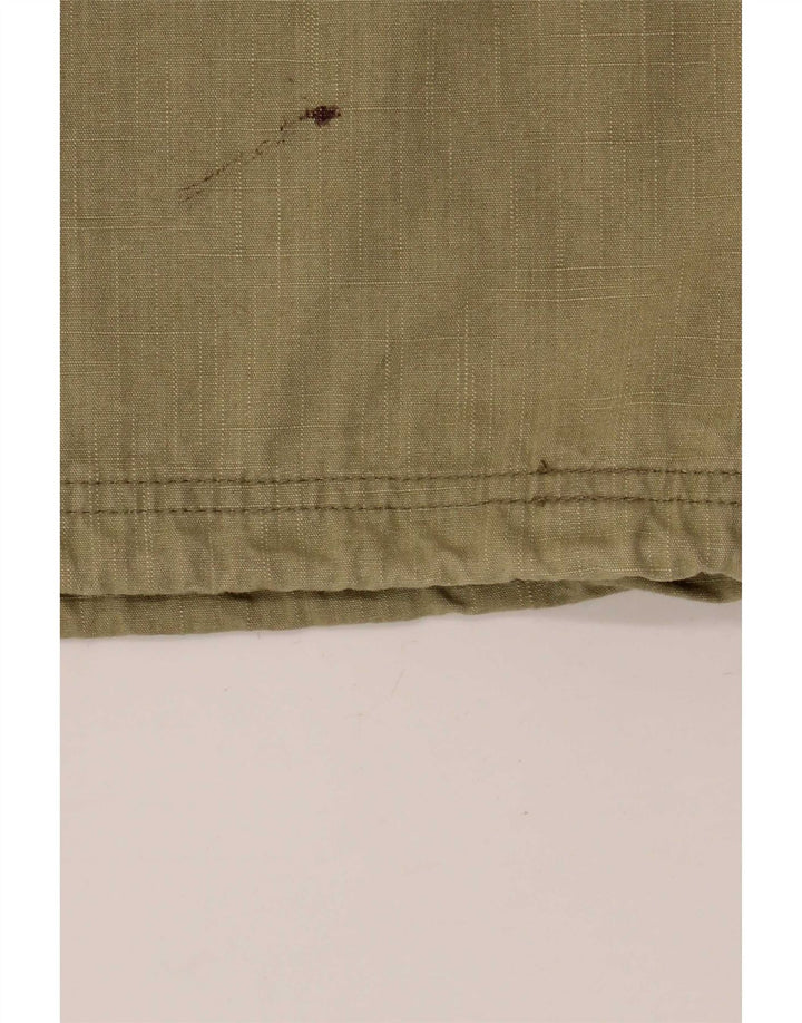 Weird Fish Veste bomber à capuche pour homme UK 40 Grand Kaki Coton