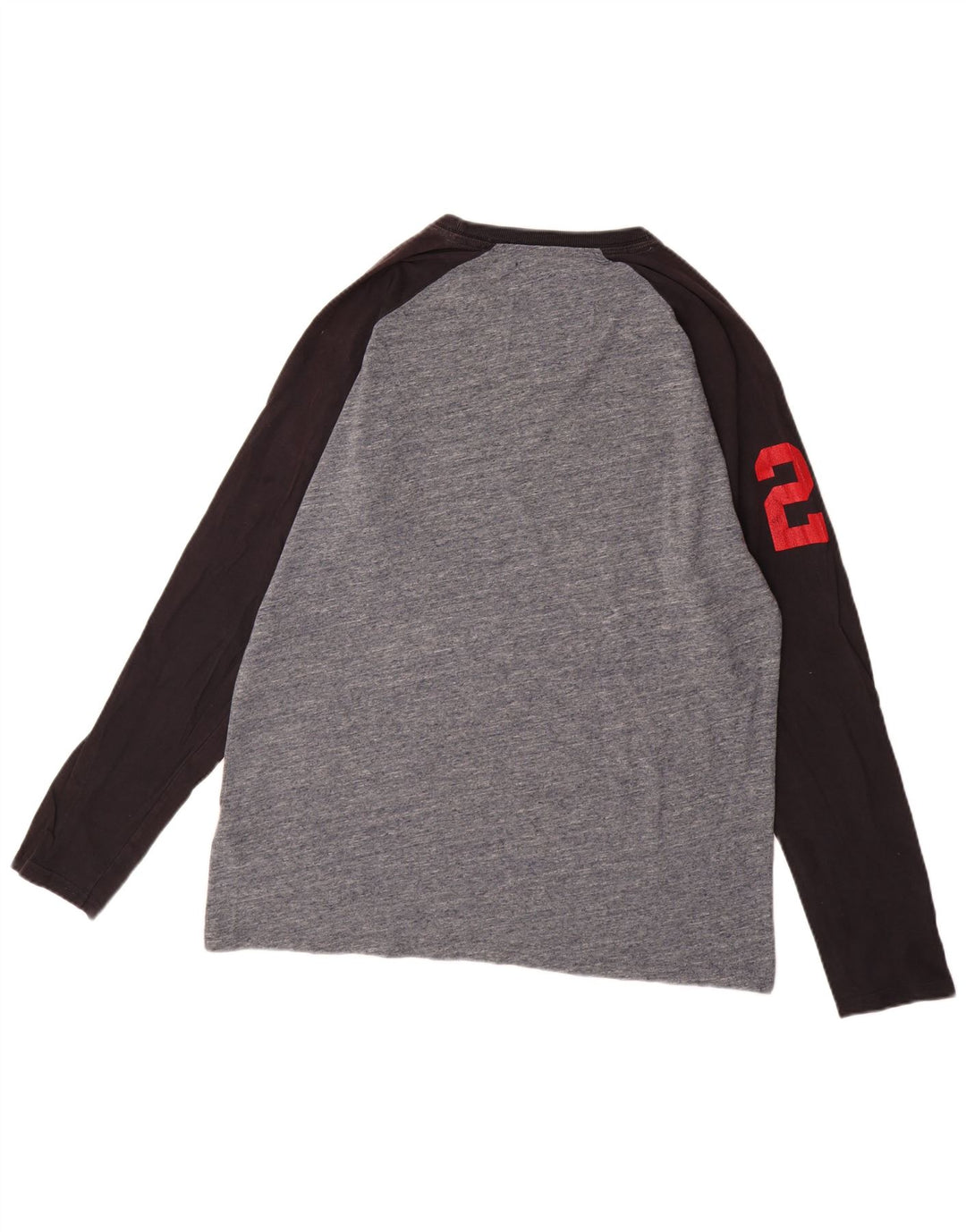 SUPERDRY Haut graphique à manches longues pour hommes 2XL Gris Colorblock Coton