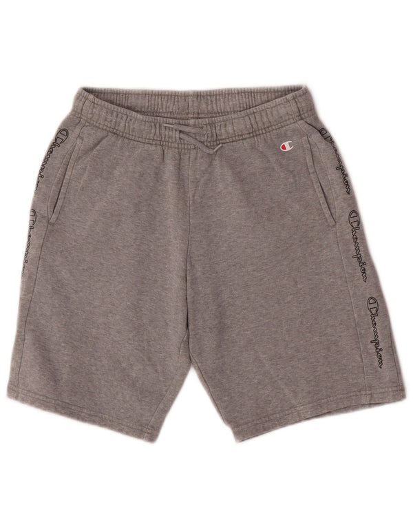 Champion Short de Sport Graphique Garçon 13-14 Ans XL Gris Coton