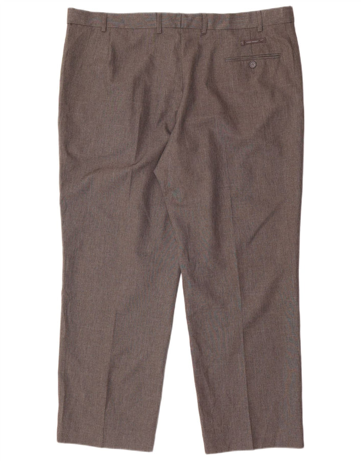 Marks & Spencer Pantalon de costume coupe classique pour homme W42 L29 Gris Polyester