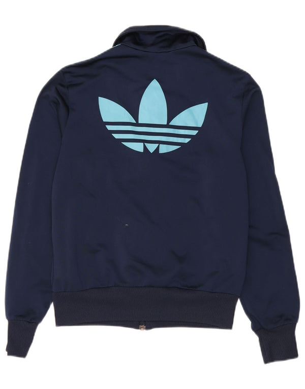 Adidas Veste de survêtement graphique pour femme EU 38 Bleu marine moyen Polyester