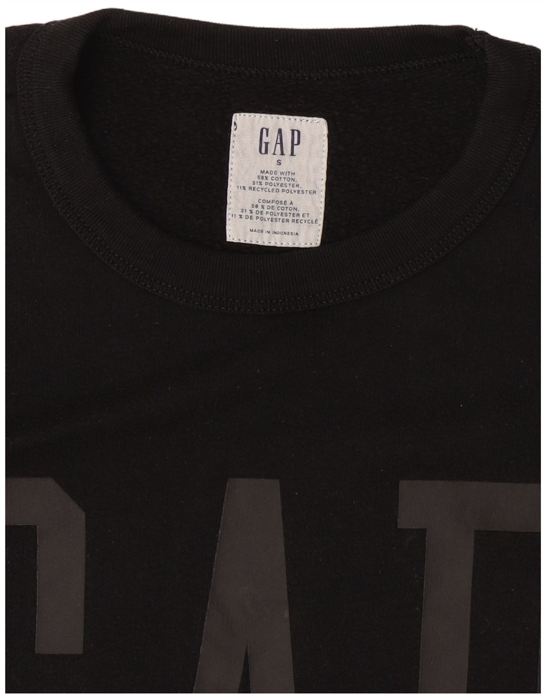 GAP Sweat-shirt graphique pour hommes, petit coton noir