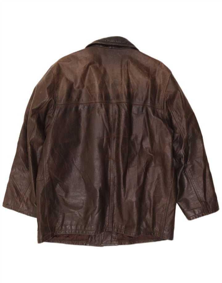 RELISH Veste en cuir pour homme UK 40 Grand cuir marron