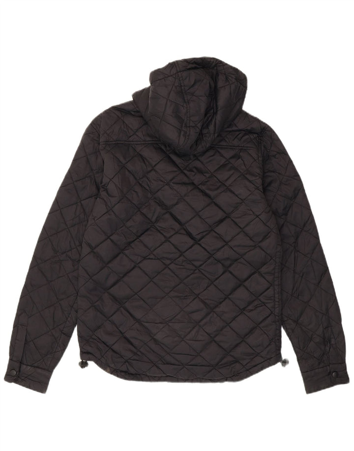 SUPERDRY Veste matelassée à capuche pour hommes UK 36 Small Black Nylon