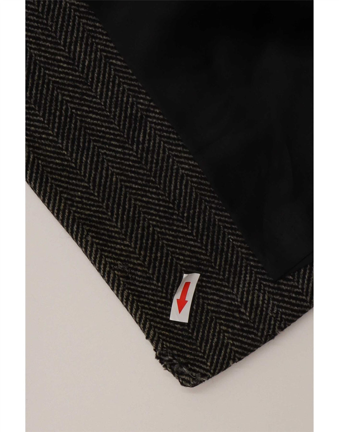 Crombie Manteau Homme UK 42 XL Laine à Chevrons Gris