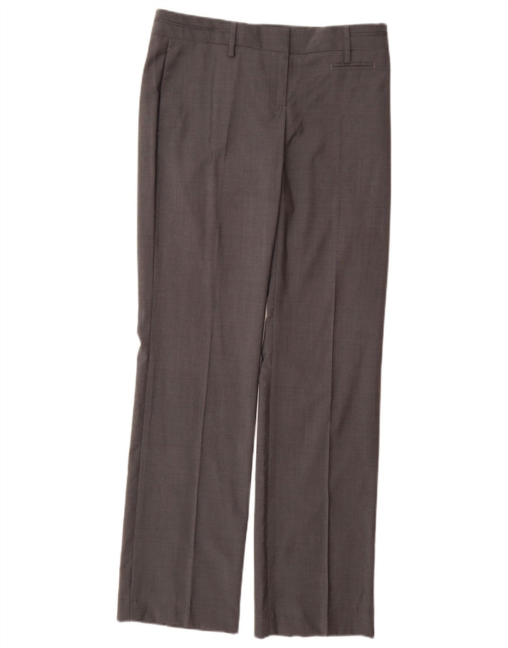 MASSIMO DUTTI Pantalon de costume droit pour femme EU 38 Small W28 L33 Gris Laine