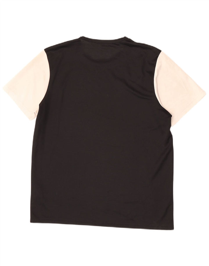 Adidas Hommes Climalite T-Shirt Haut Large Noir Colorblock Polyester