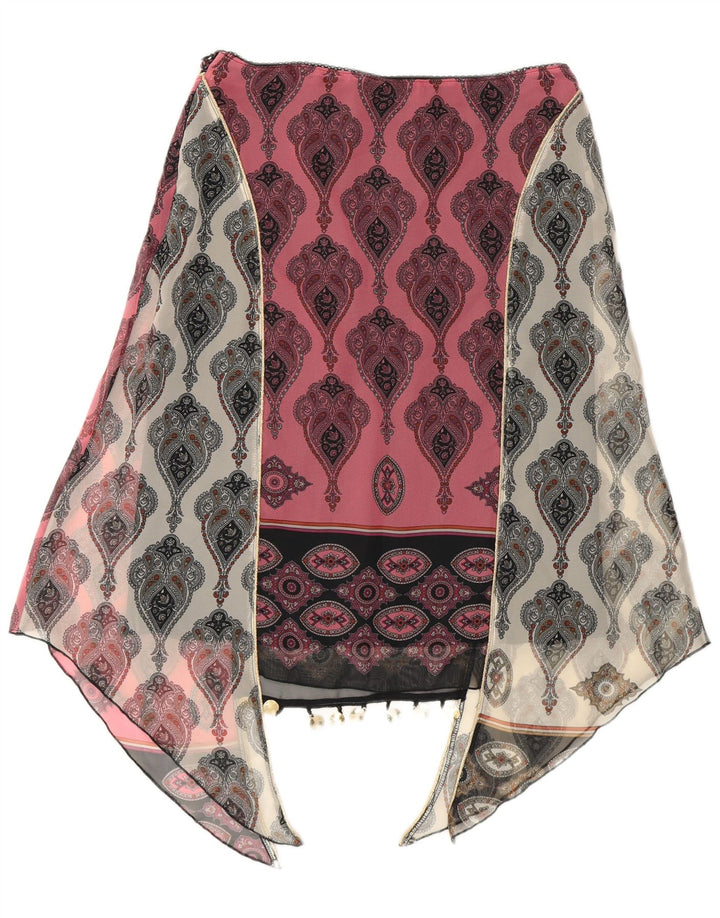 Kookai Jupe asymétrique femme EU 38 Medium W28 Rose Paisley Polyester