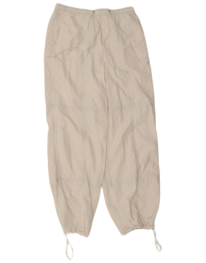 Zara Pantalon de jogging décontracté pour femme Petit W26 L28 Blanc Polyamide