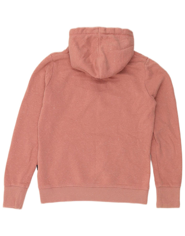 Superdry Pull à capuche graphique pour femme UK 12 Coton moucheté rose moyen