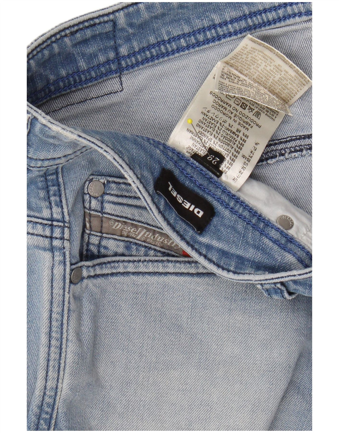 DIESEL Short en Jean Femme W29 Coton Bleu Moyen