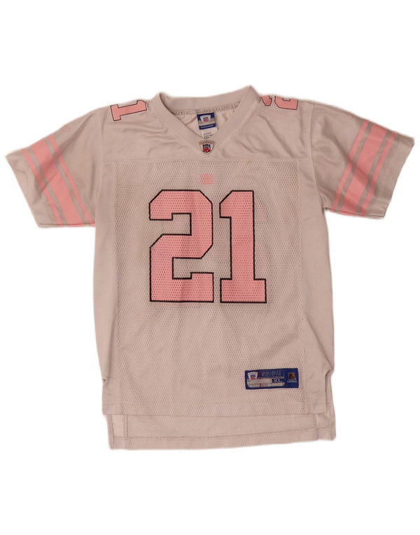 Reebok NFL Graphic T-Shirt Top Garçon 14-15 Ans XL Blanc Colorblock