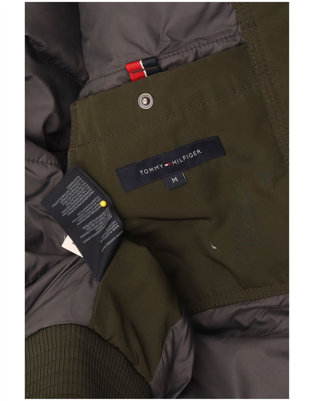 Tommy Hilfiger Veste matelassée pour homme UK 38 Vert moyen Polyester