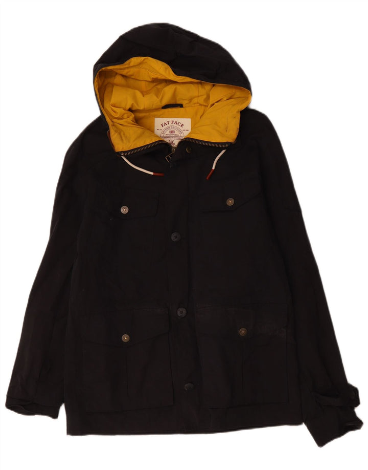 Fat Face Veste utilitaire à capuche pour homme UK 36 Small Bleu marine Polyester
