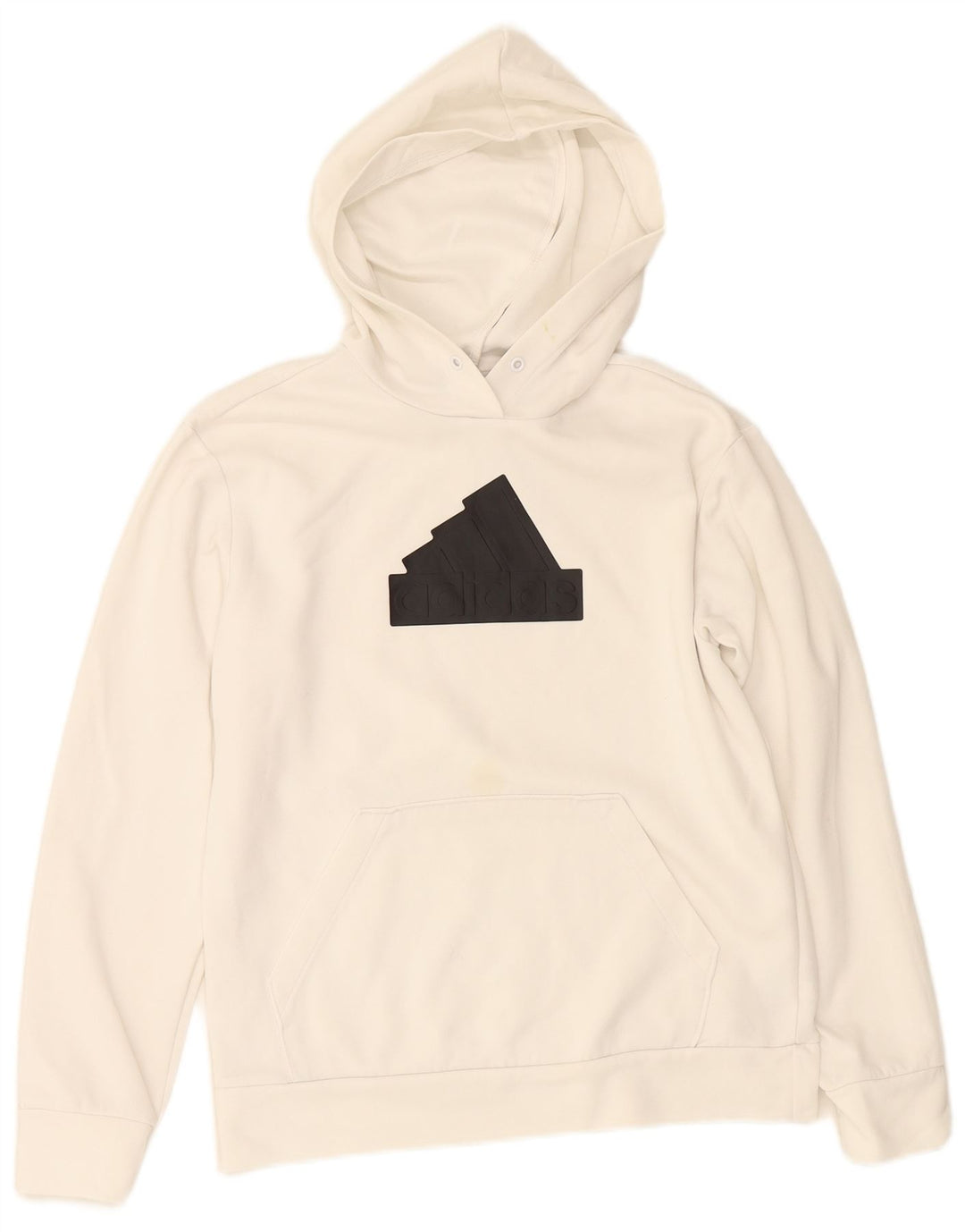 Adidas Pull à capuche graphique pour femme UK 8/10 Petit Blanc Polyester