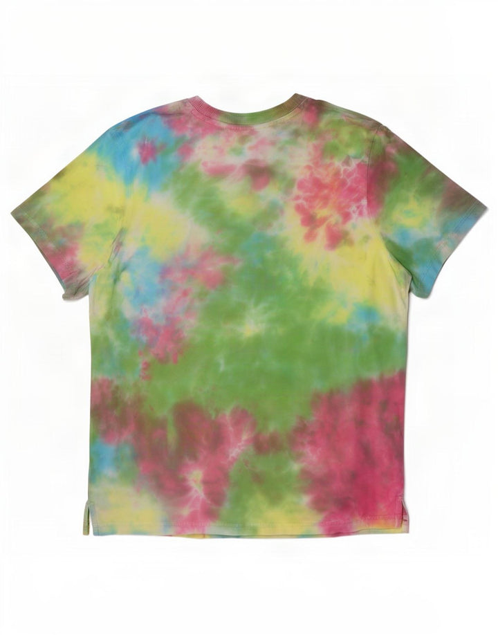 Fila Femme T-Shirt Top UK 12 Medium Multicolore Tie Dye