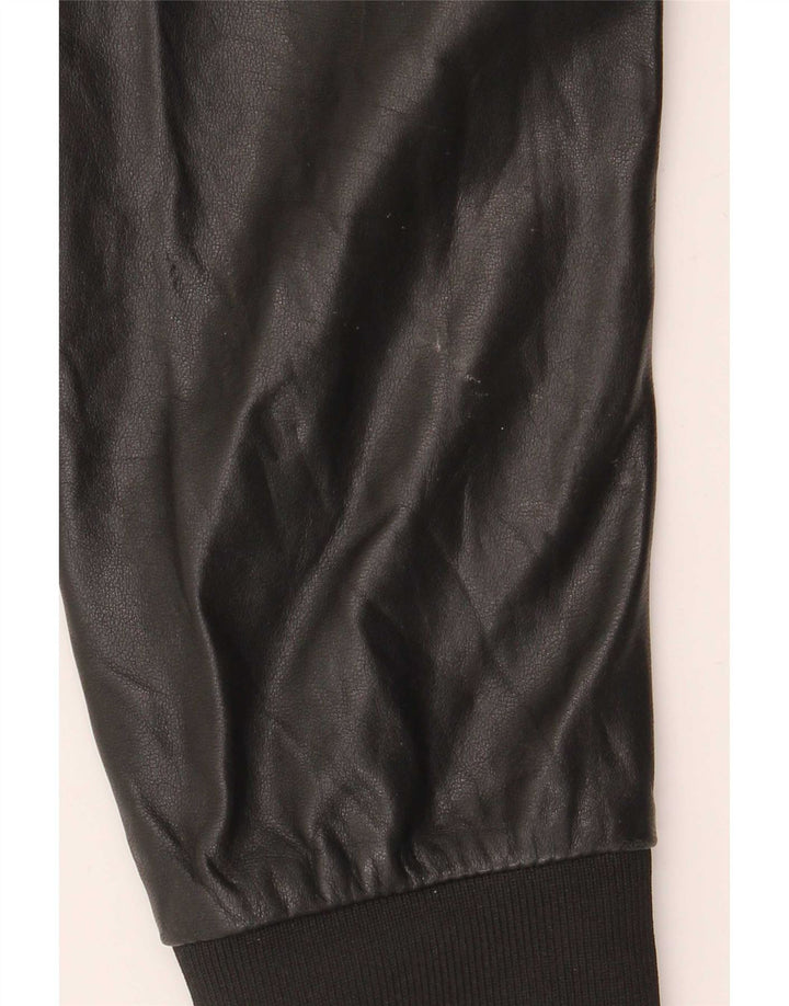 Replay Veste en cuir bomber pour homme UK 38 Cuir noir moyen