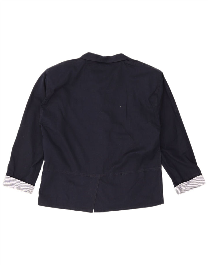 vintage Homme 2 Bouton Blazer Veste UK 38 Bleu Marine Moyen