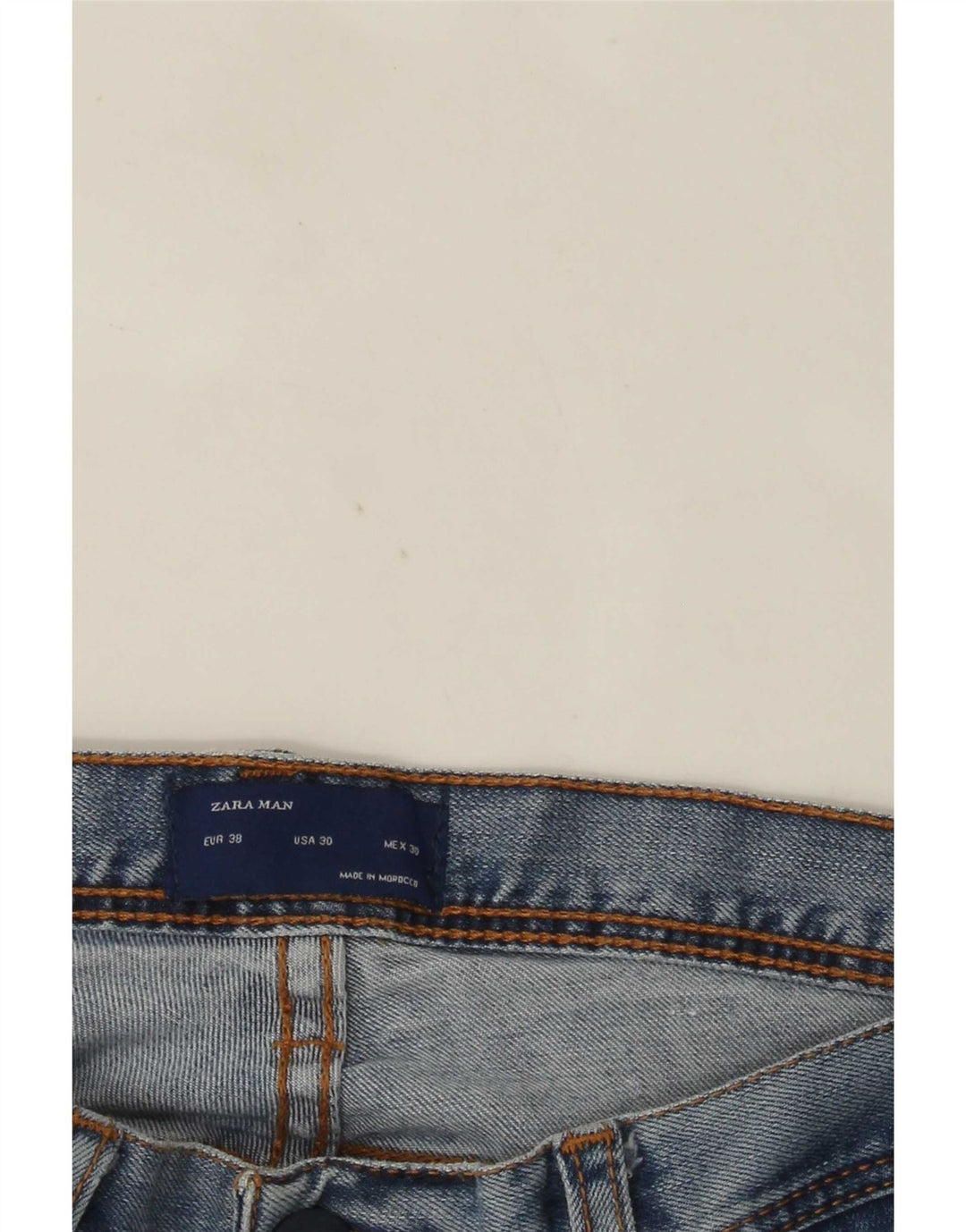 Zara Jean Slim Homme EU 38 Petit W30 L32 Bleu