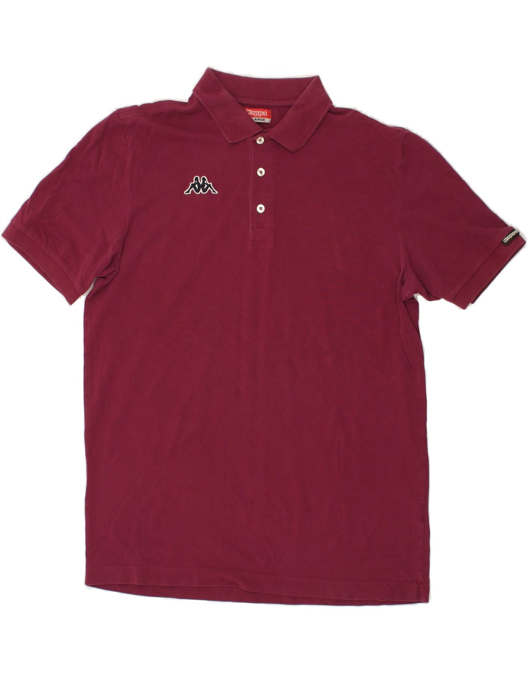KAPPA Mens Polo Shirt XL Maroon Cotton Vintage Kappa and Second-Hand Kappa from Messina Hembry 