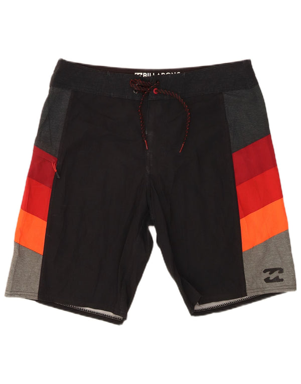 Billabong Short de bain pour homme en polyester color block noir moyen