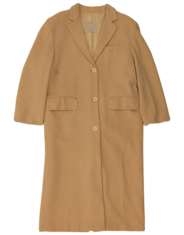 Benetton Pardessus Coupe Ample Femme IT 42 Laine Beige Moyen