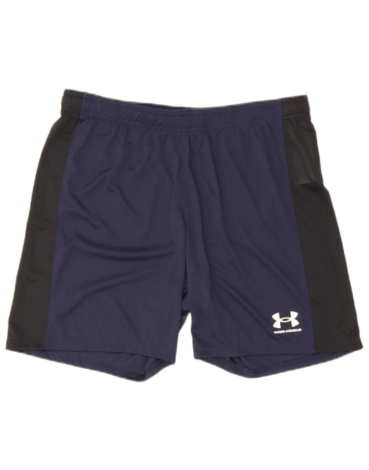 Under Armour Short de Sport Homme XL Bleu Marine Colorblock Polyester