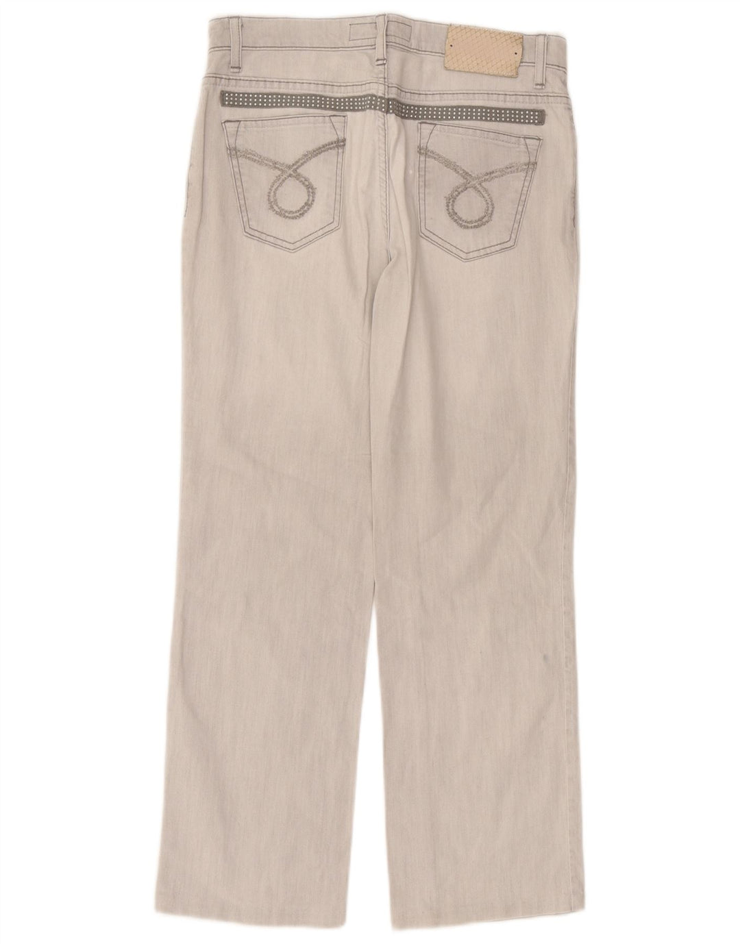 Trussardi Femme Jean Droit W30 L27 Gris Coton