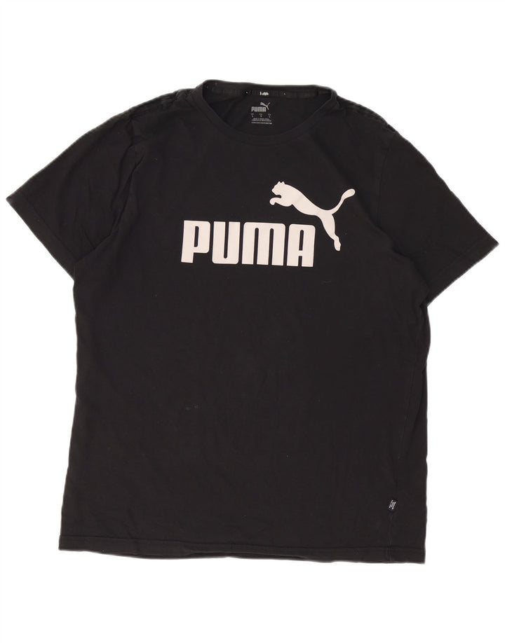 PUMA T-shirt graphique pour hommes, grand, noir, coton