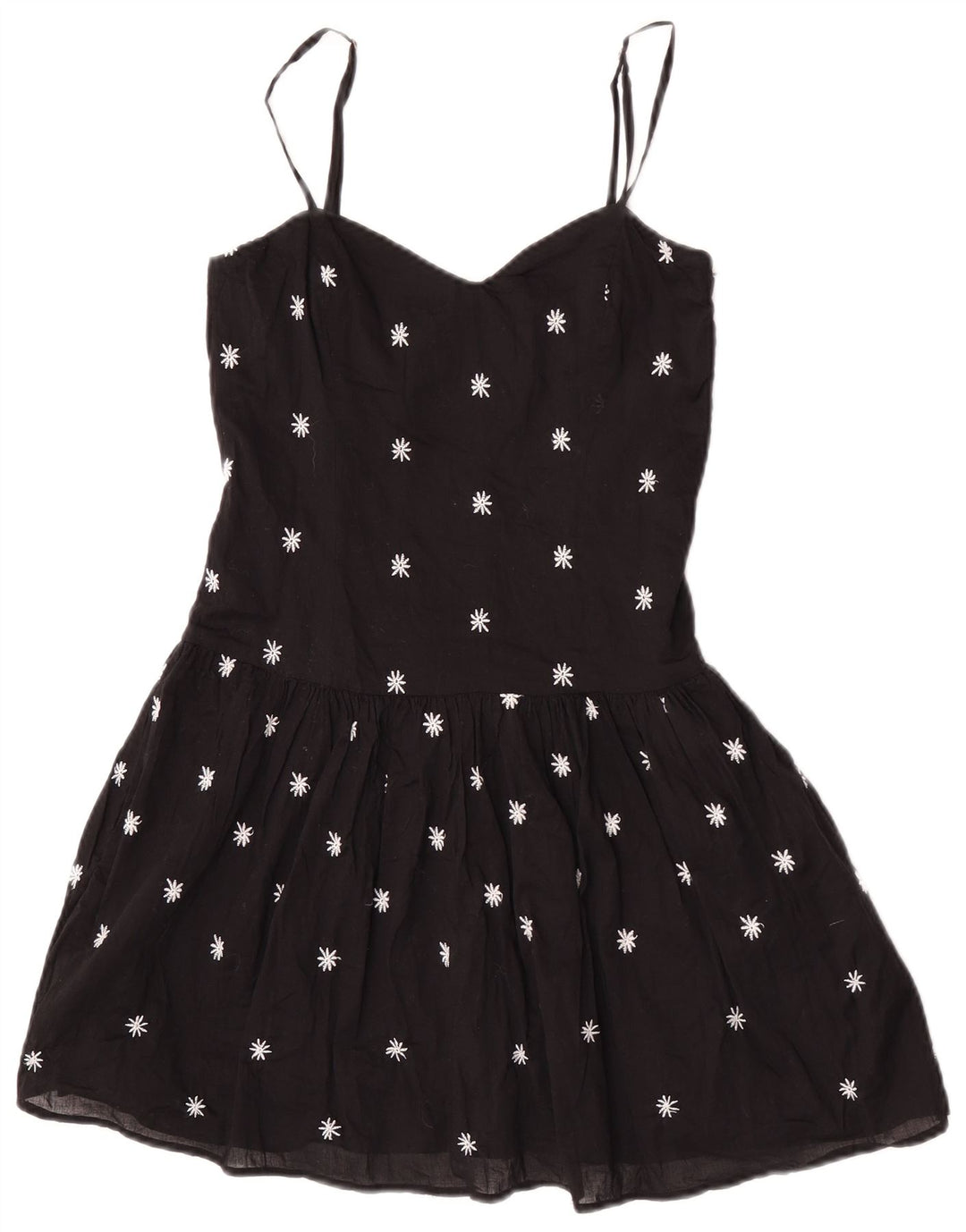 Zara Robe d'été pour femme UK 8 Small Noir Floral
