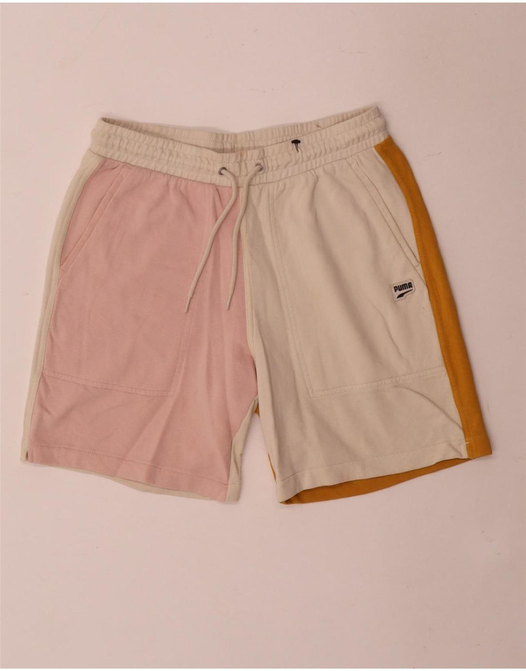 Puma Short de Sport Homme Multicolore Colorblock Coton Moyen