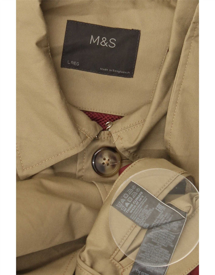 Marks & Spencer Manteau pour homme UK 40 Large Kaki Polyester