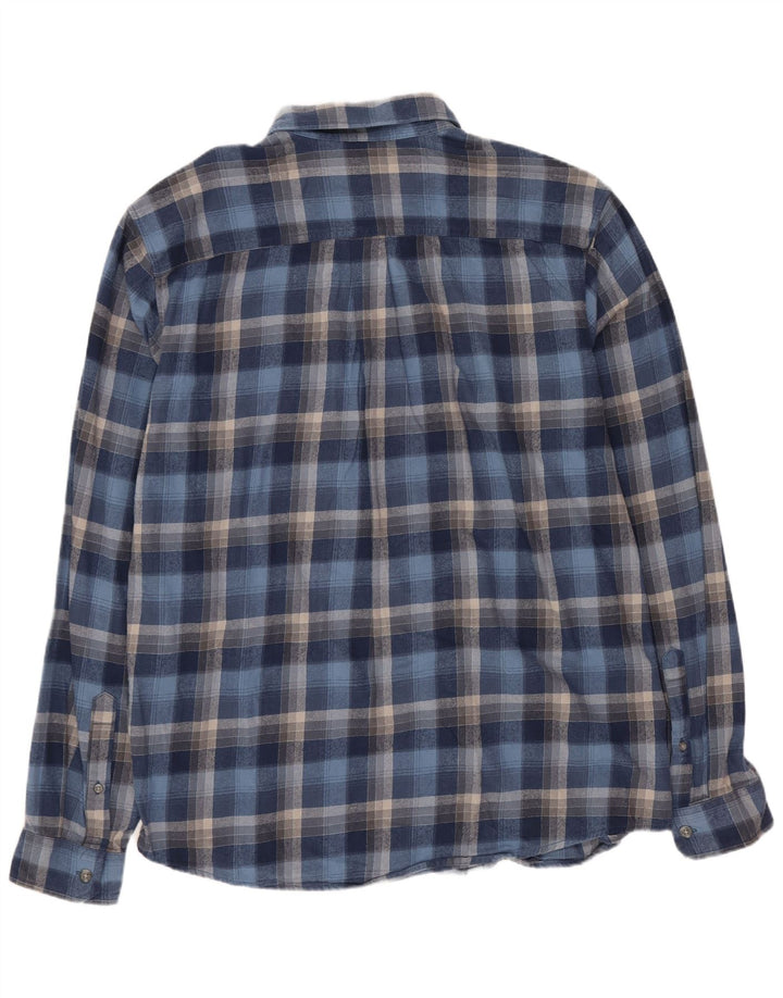 EDDIE BAUER Chemise classique en flanelle pour homme en coton à carreaux bleus