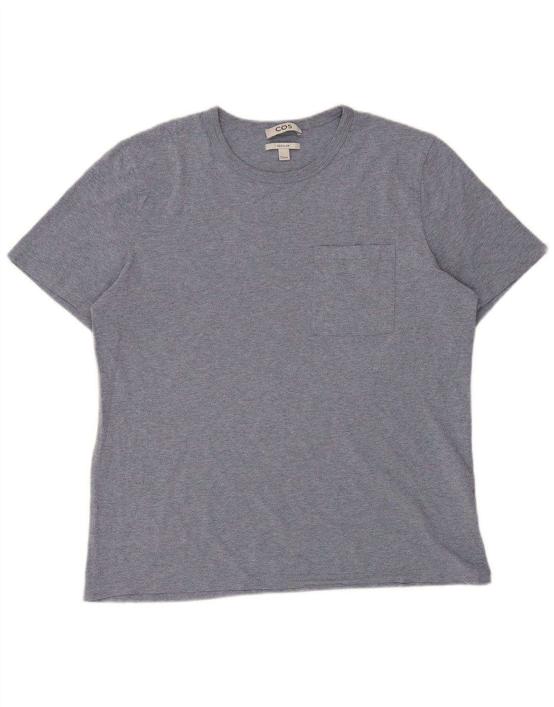 Cos T-Shirt Regular Homme Haut Large Bleu Moucheté Coton