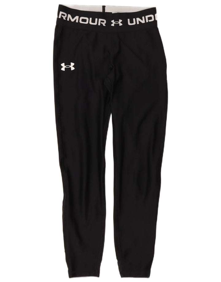 Under Armour Legging Capri Graphic Femme UK 4 XS Noir Polyester