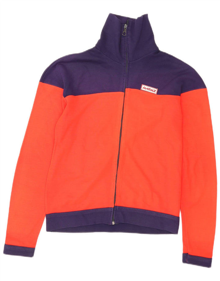 vintage Mens Survêtement Top Veste Medium Red Colourblock