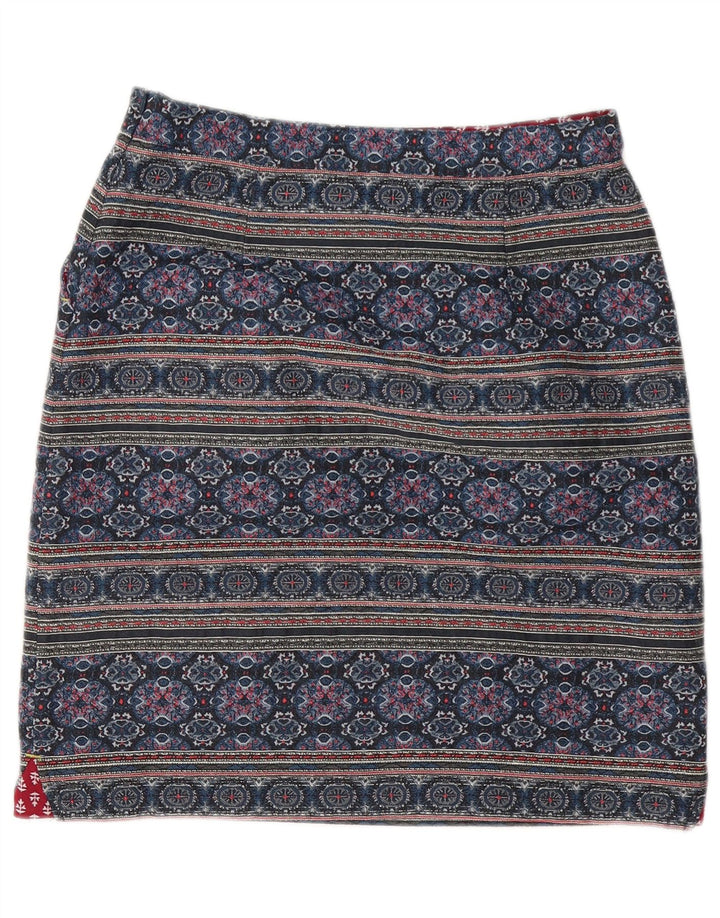 Mini-jupe White Stuff Femme UK 10 Small W30 Bleu Géométrique Polyester
