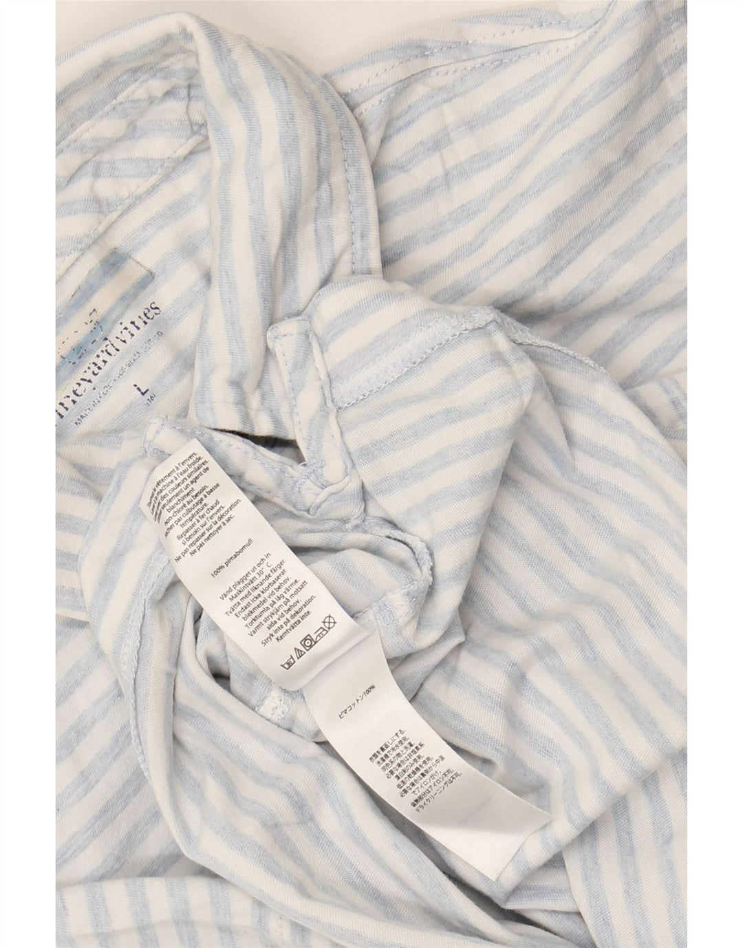 VINEYARD VINES Polo Garçon 15-16 ans Grand Coton Rayé Blanc