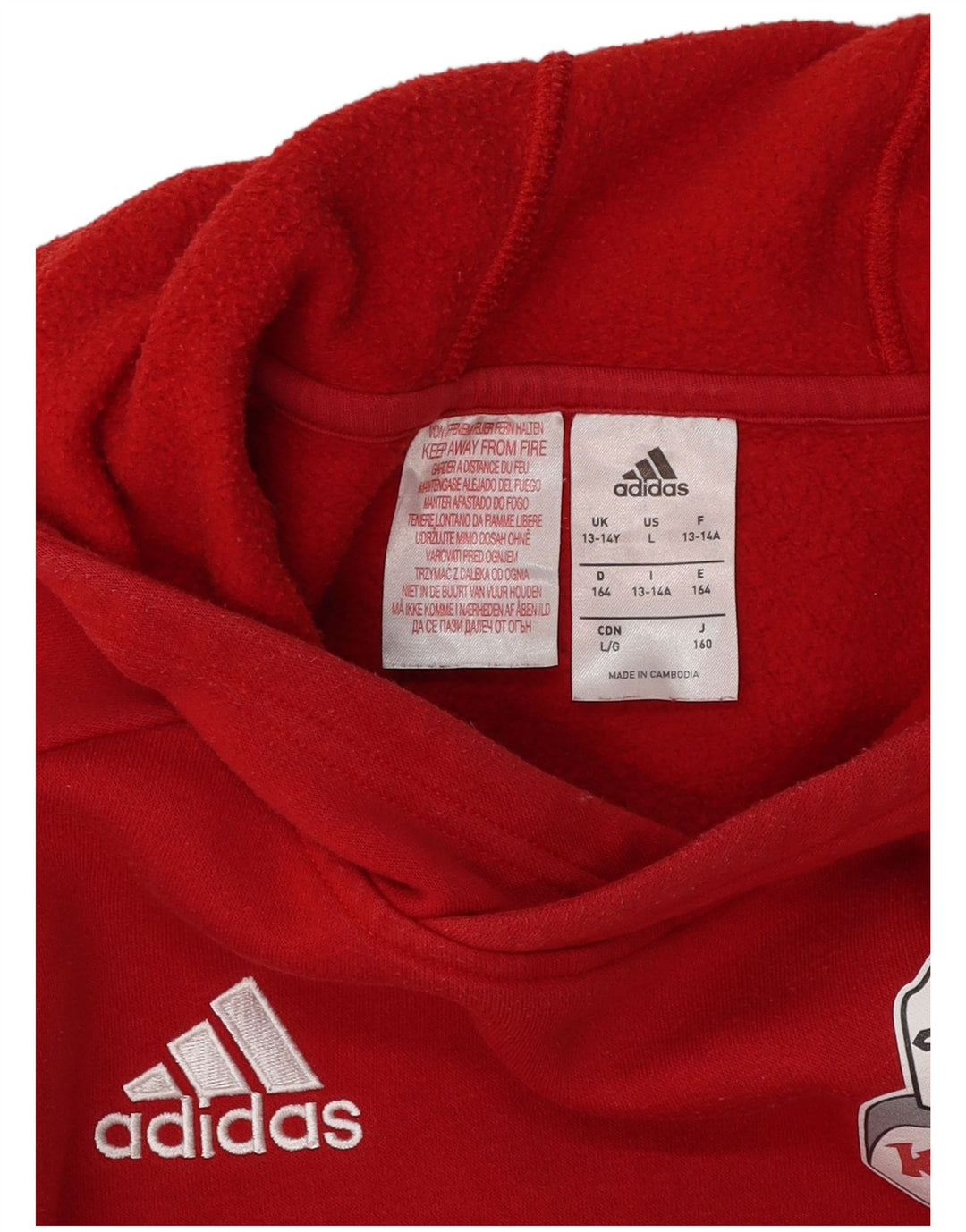 ADIDAS Pull à capuche Legnano Basket Knights pour garçon 13-14 ans Rouge