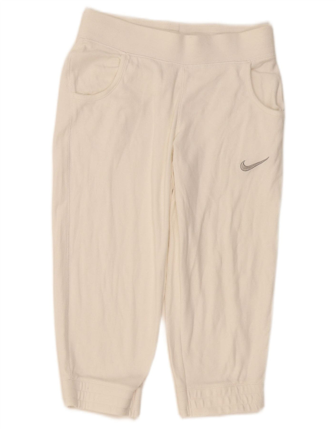 NIKE Girls Tracksuit Trousers Joggers 12-13 Years Large White Cotton Vintage Nike and Second-Hand Nike from Messina Hembry 