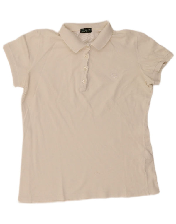 Fred Perry Polo Femme UK 20 2XL Coton Blanc