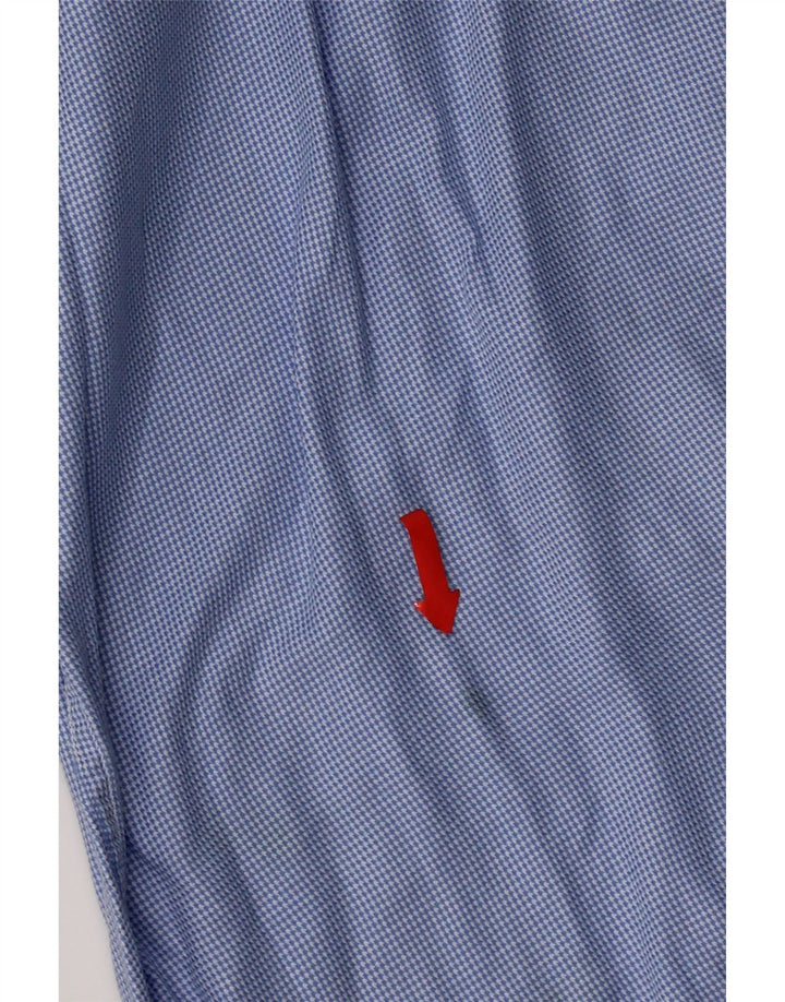 Tommy Hilfiger Chemise Homme Taille 41 16 Grand Coton Pied-de-Poule Bleu